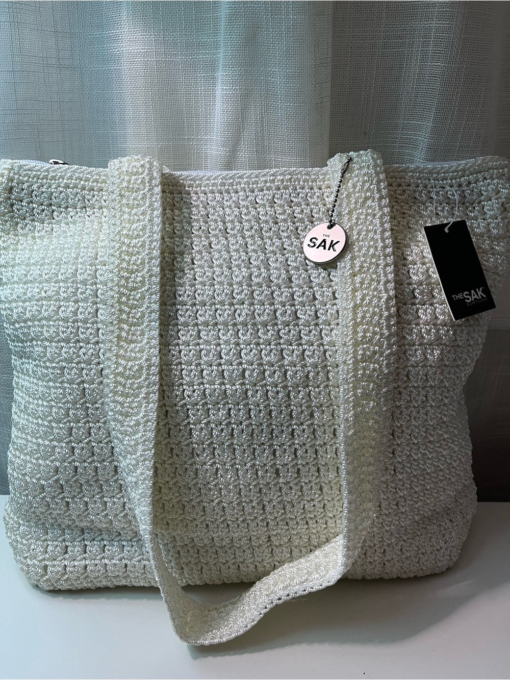 The Sak Off-White Crochet Tote / Hand Bag